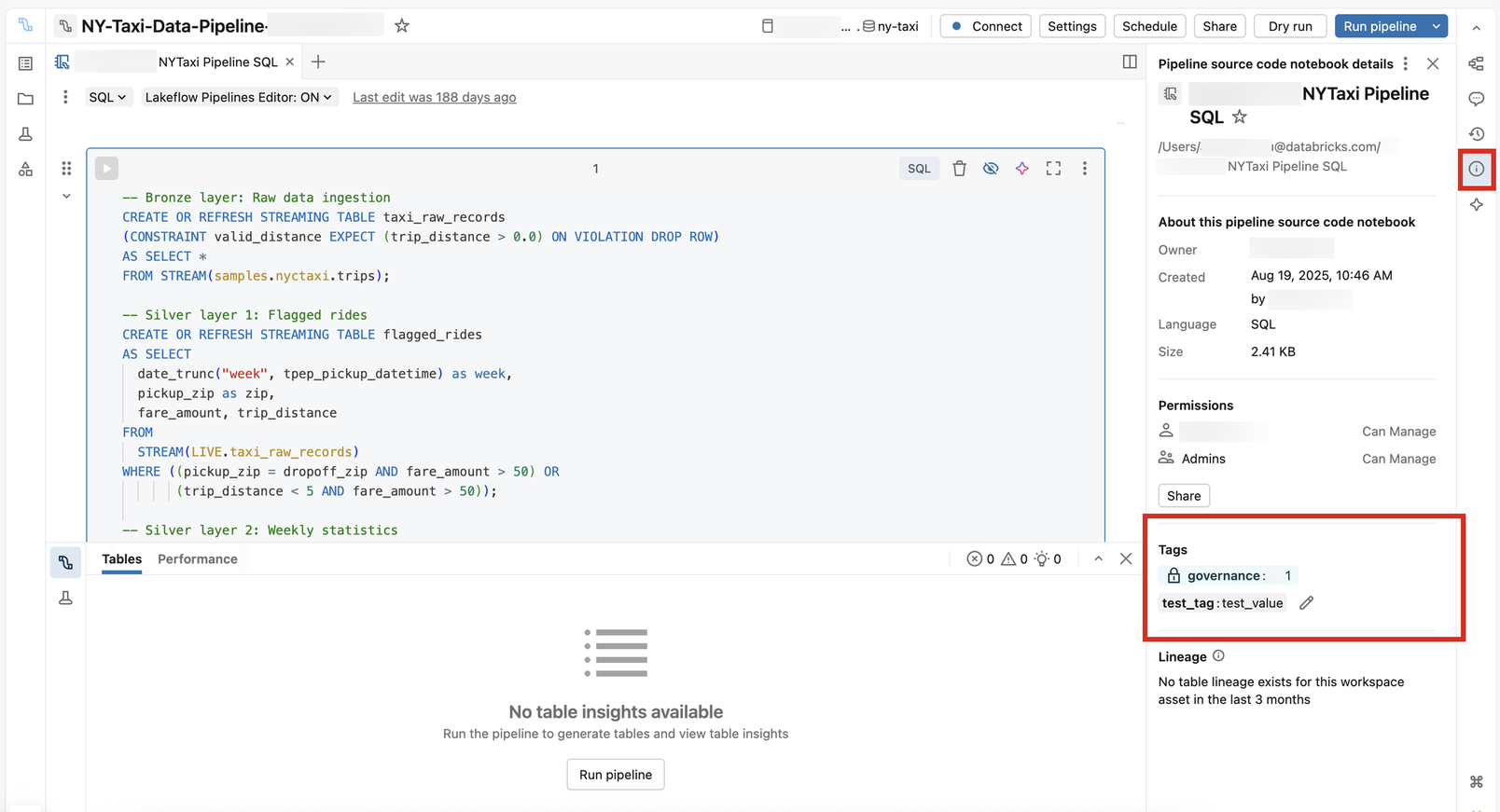 Affichez les balises de bloc-notes.