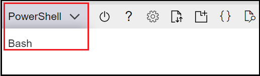 Sélectionnez l’interface CLI que vous souhaitez utiliser dans Cloud Shell.