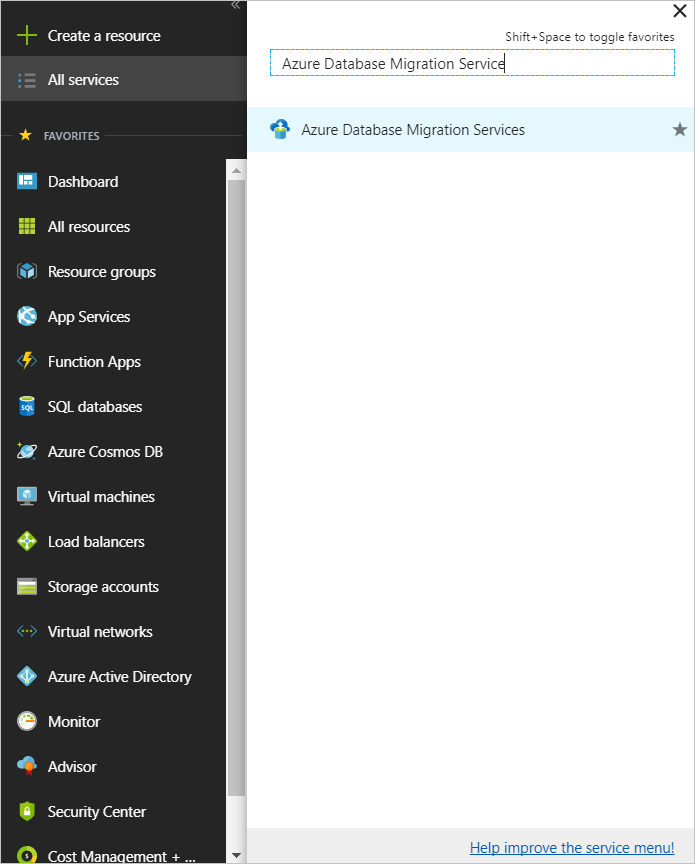 Rechercher toutes les instances Azure Database Migration Service