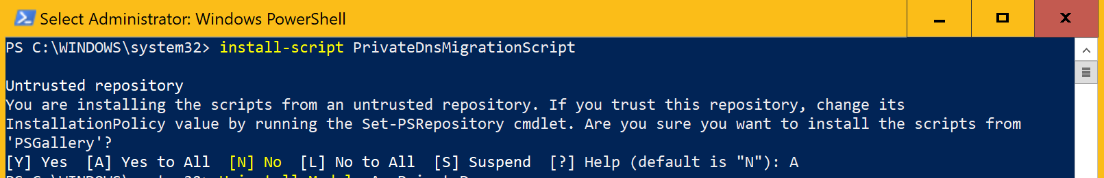 Installation du script