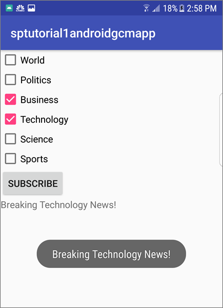 Notifications de nouvelles technologies