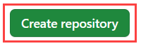 screenshot of the Create repository button.