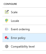 Emplacement des stratégies d’erreur de sortie d’Azure Stream Analytics