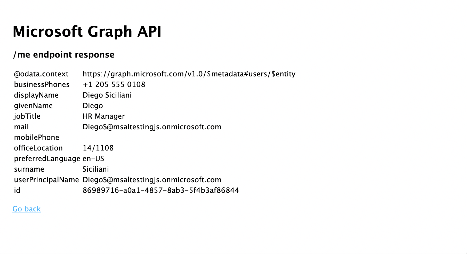 Affichage de l’écran d’appel de Graph