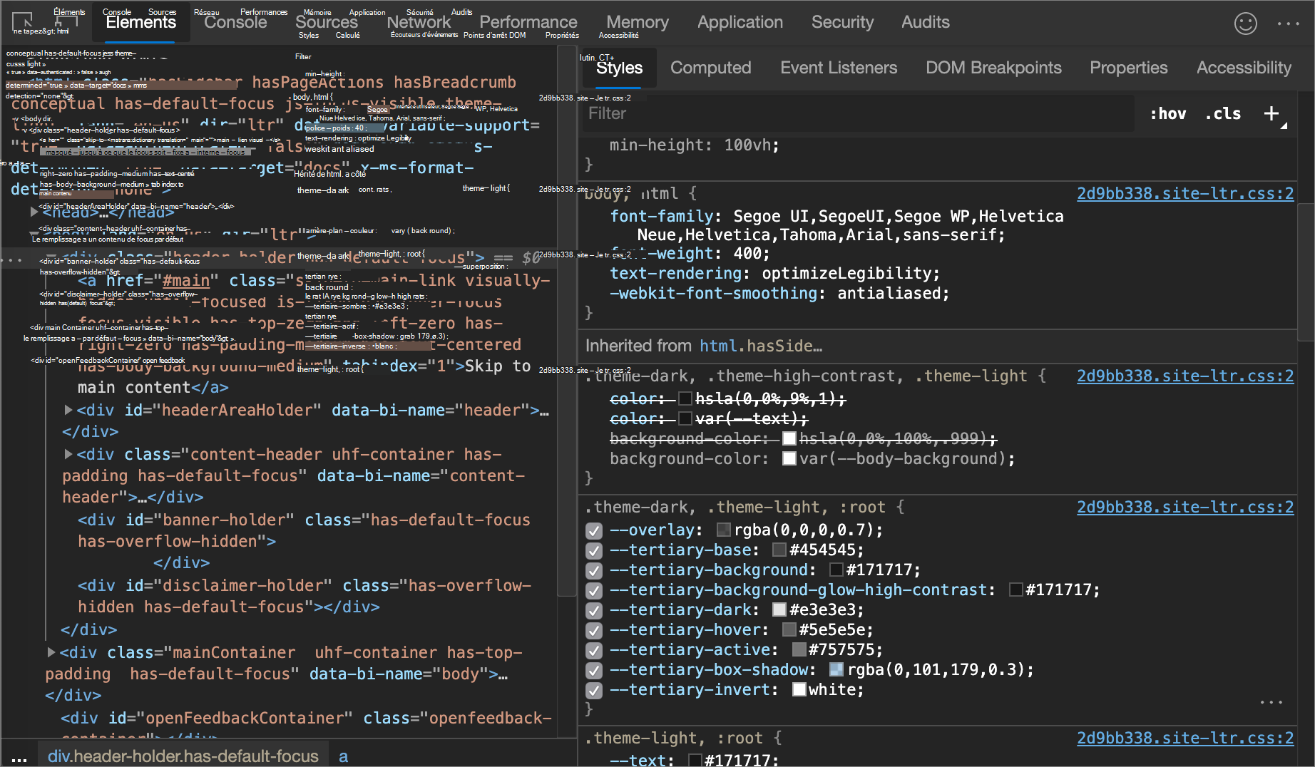 Aperçu des couleurs