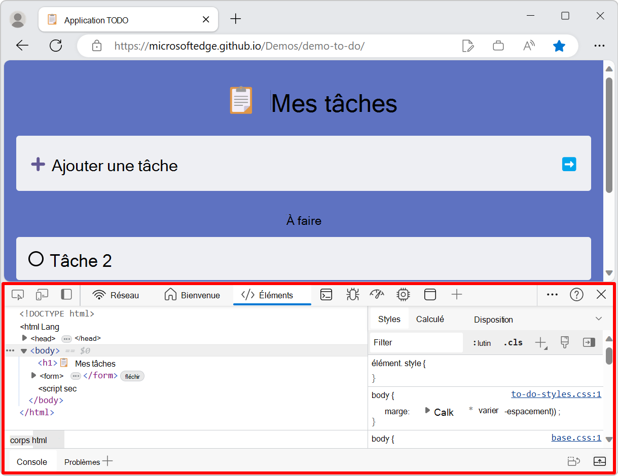 DevTools ancré au fond