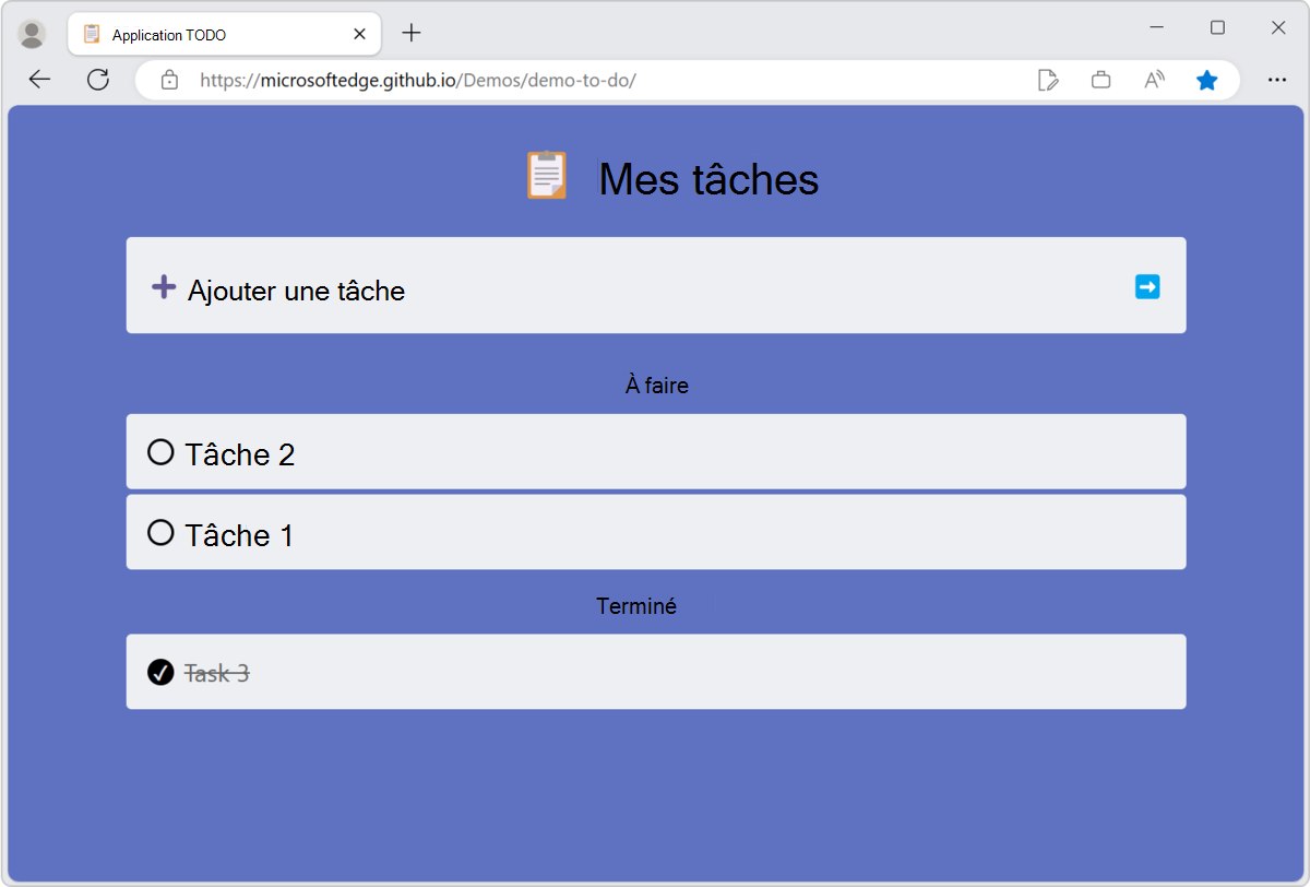 Page web qui est en cours de conception, maintenant séparée de la fenêtre DevTools, qui est désaccouptée de la fenêtre de la page web du navigateur