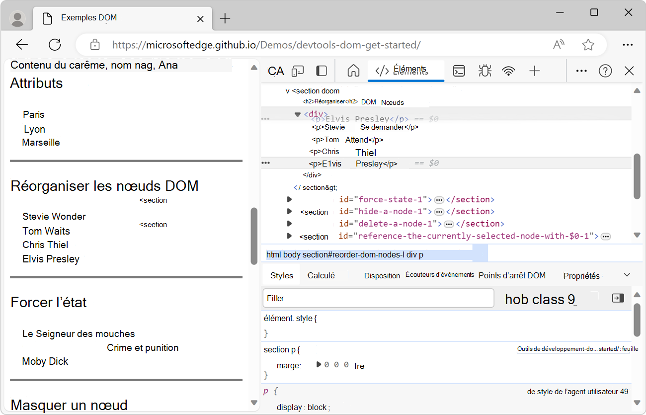 Faire glisser le nœud vers le haut de la liste