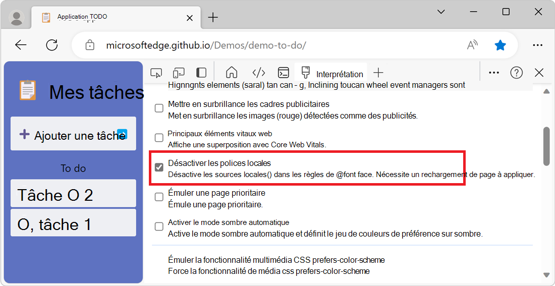 Émuler des polices locales manquantes