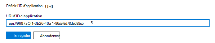 URI de l’ID d’application