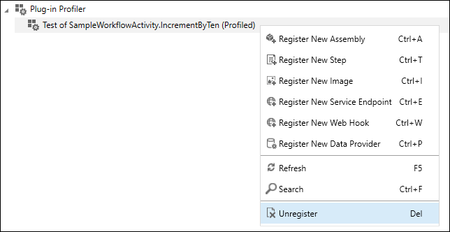 Arrêtez le flux de travail de profilage.
