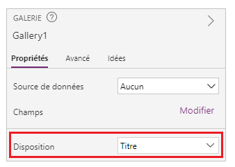 Sélectionner la disposition de galerie pour les conteneurs Sélectionner la disposition de galerie pour les conteneurs.