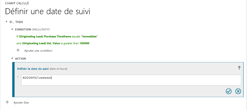 Date de suivi d’une opportunité dans Dynamics&nbsp;365 trois.