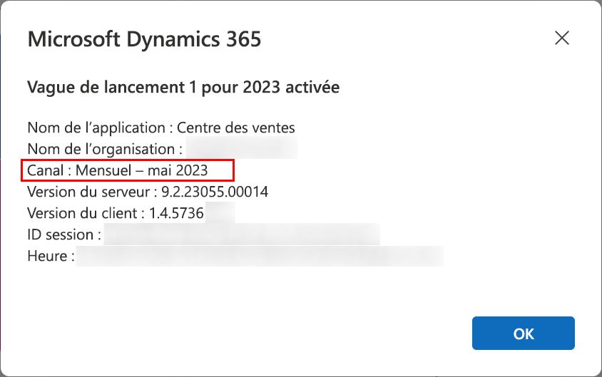 Boîte de dialogue À propos pour les applications pilotées par modèle.