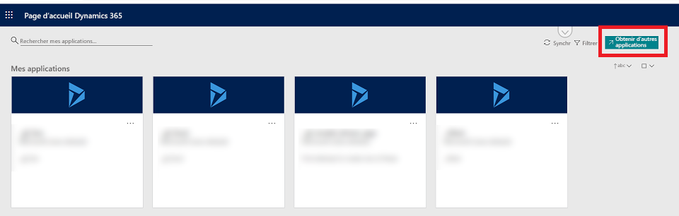 Rechercher des applications via la galerie d’organisation du Marketplace