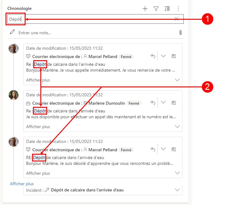 Activer la vue des e-mails en tant que conversation dans la chronologie - option&nbsp;2.