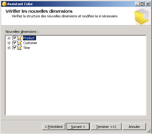 Assistant Cube&nbsp;: Vérifier les nouvelles dimensions