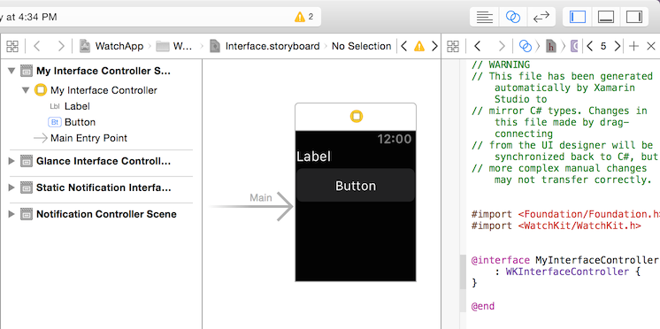 Sélectionner MyInterfaceController