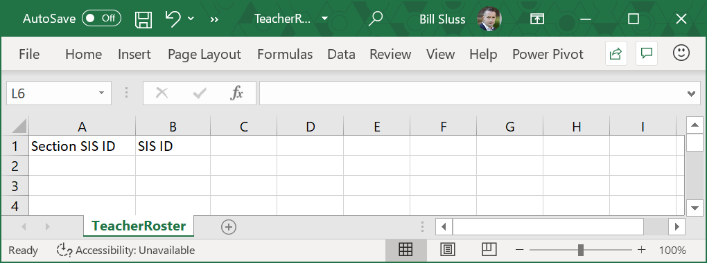 fichier csv de la liste des enseignants.