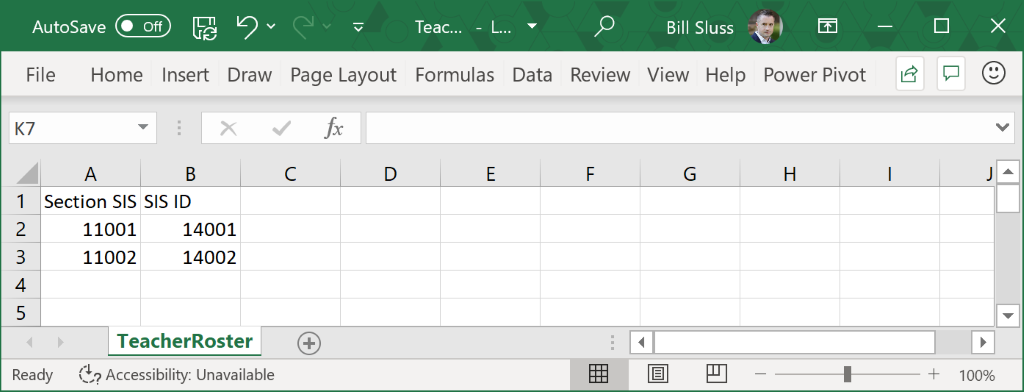 Deployment TeacherRoster csv.