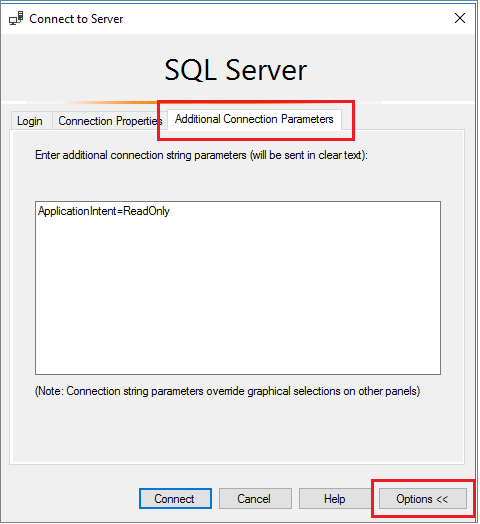 Connexion en lecture seule dans SSMS