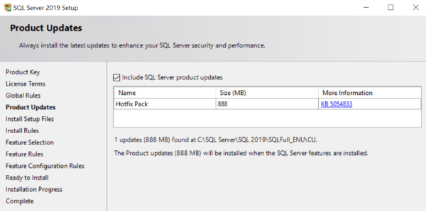 Capture d’écran montrant les résultats.