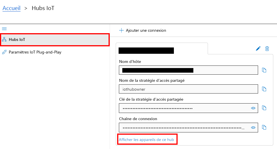 The illustration shows how to select devices in this hub.