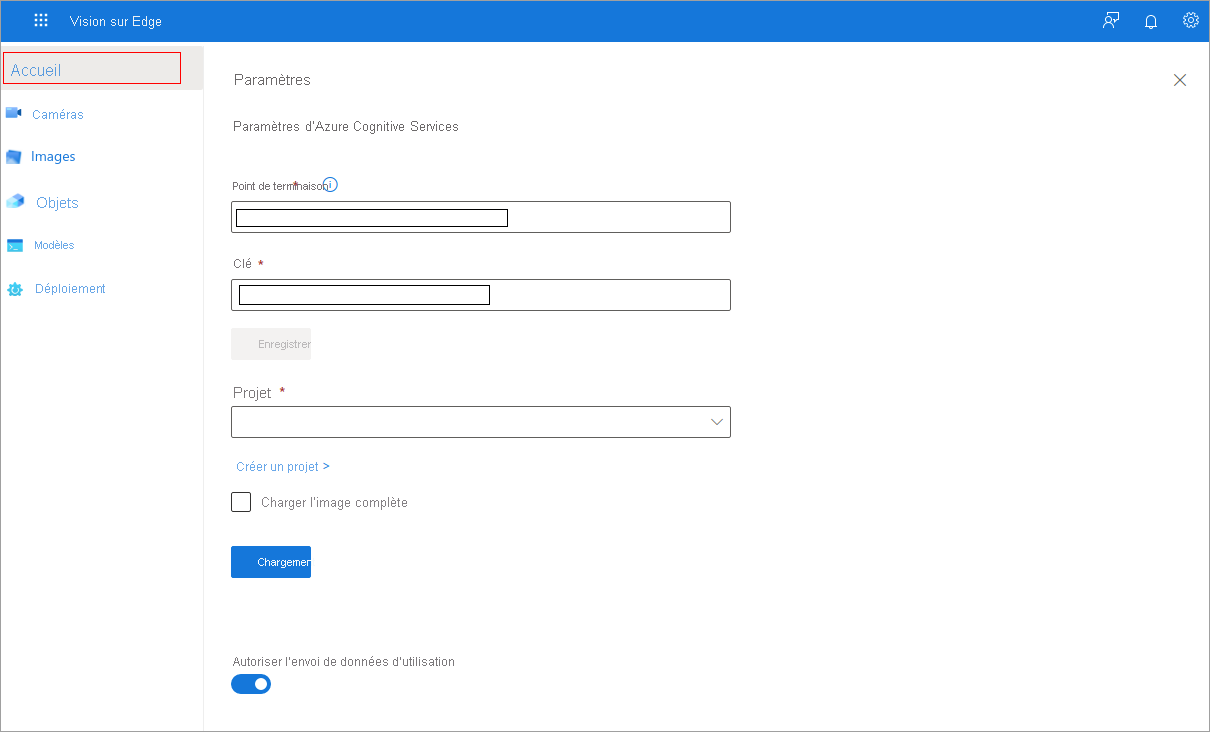 The illustration shows the main page of edge solution.