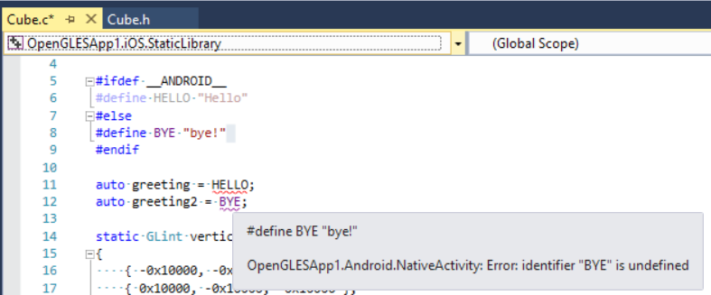 iOS est sélectionné comme projet actif.