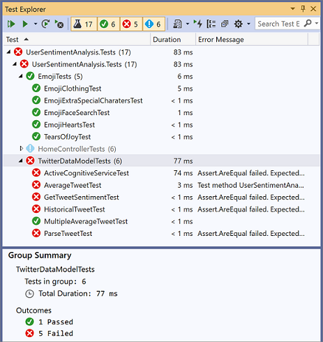 Explorateur de tests Visual Studio 16.2