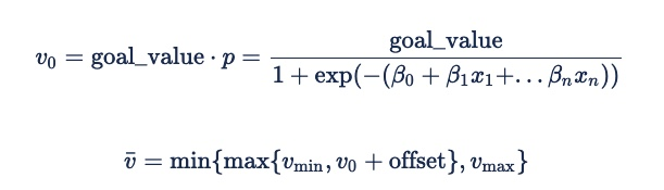 Capture d’écran montrant la formule permettant de dériver une valeur attendue pour une impression à partir de la probabilité qu’un événement se produise.