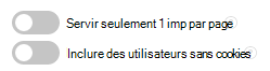 Capture d’écran montrant les paramètres supplémentaires liés à la limitation de fréquence.