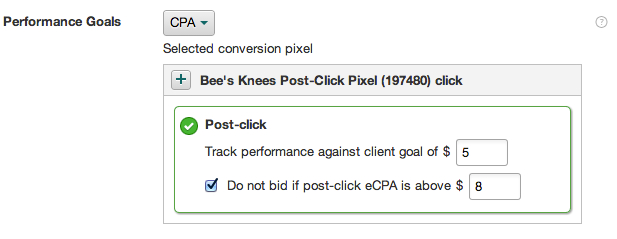 Capture d’écran montrant comment mettre à jour les objectifs de performances pour améliorer les performances des campagnes tout en conservant la livraison des campagnes.