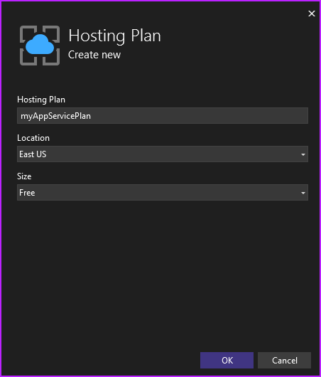 Créer un plan App Service