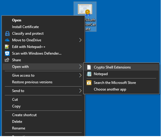 Ouvrir un certificat d’autorisation