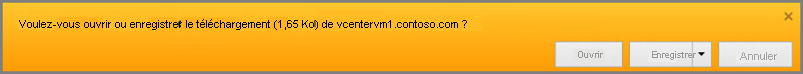 Capture d’écran montrant comment télécharger le certificat d’autorité de certification.
