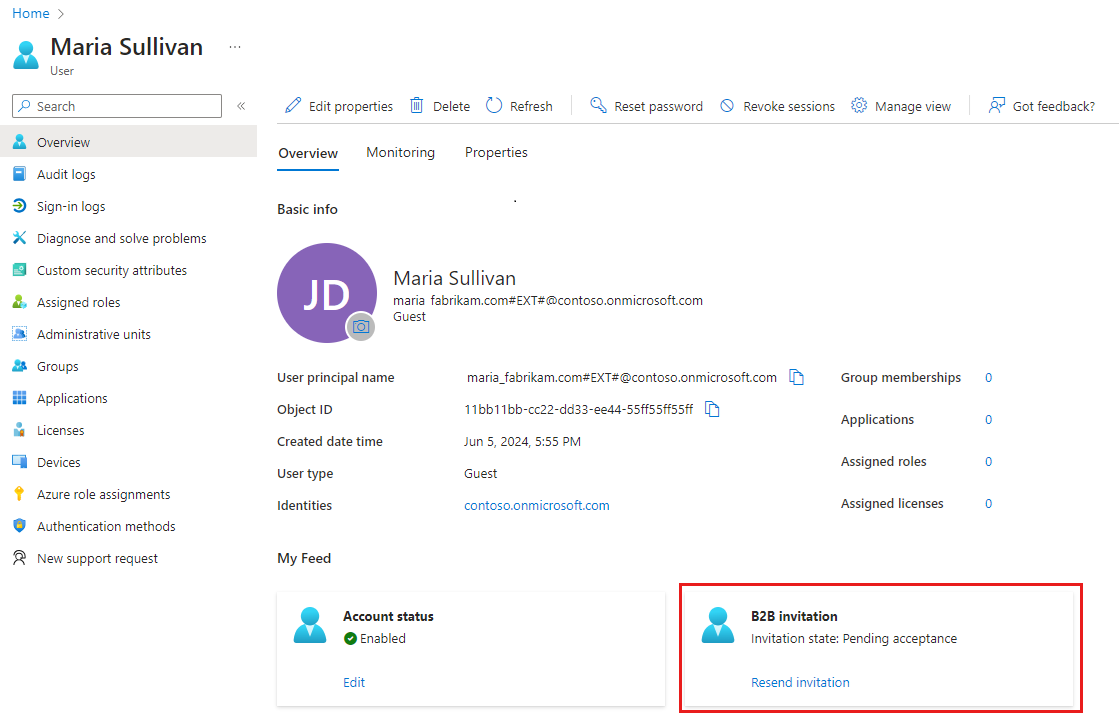 Capture d’écran de la section Mon flux de la page vue d’ensemble de l’utilisateur.