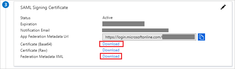 Lien de téléchargement du certificat