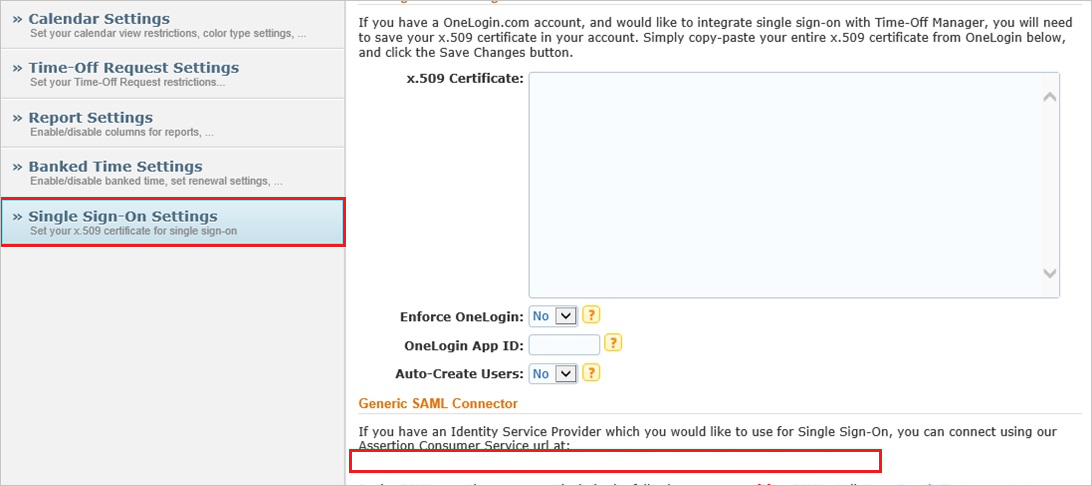 Capture d’écran montrant le lien URL du Service Consommateur de Assertions.