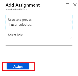 Capture d’écran montrant la boîte de dialogue Add Assignment dans laquelle vous pouvez sélectionner Assign.
