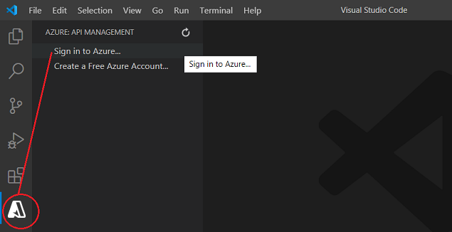 Se connecter à Azure à partir de l’extension API Management pour VS Code