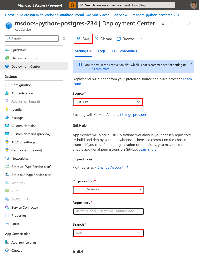 Capture d’écran montrant comment configurer les pratiques CI/CD avec GitHub Actions (Flask).