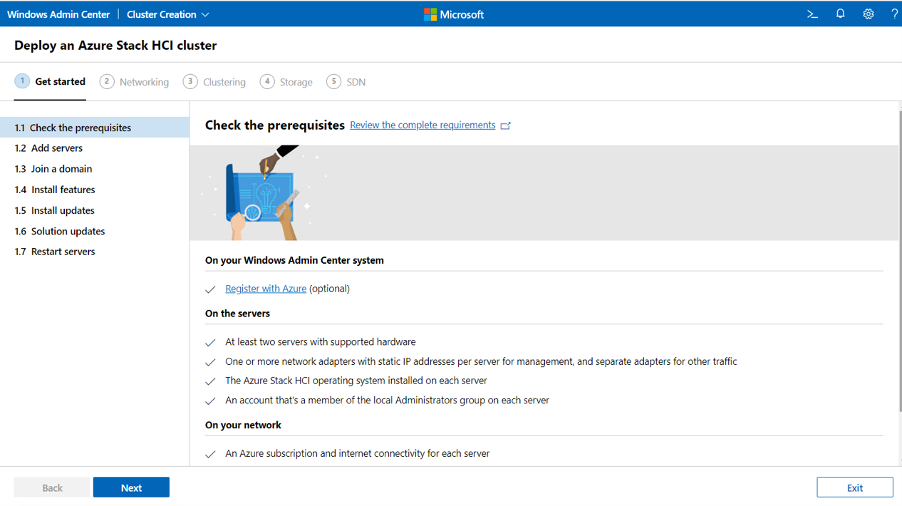 Assistant Création d’un cluster - Prise en main