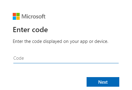 Capture d’écran de la fenêtre Entrée de code.