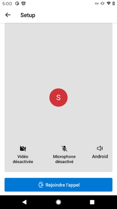 Capture d’écran montrant la localisation Android.