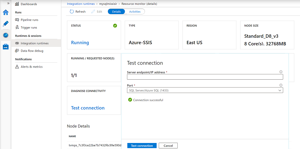 Surveillez votre Azure-SSIS IR - Tuile DIAGNOSE