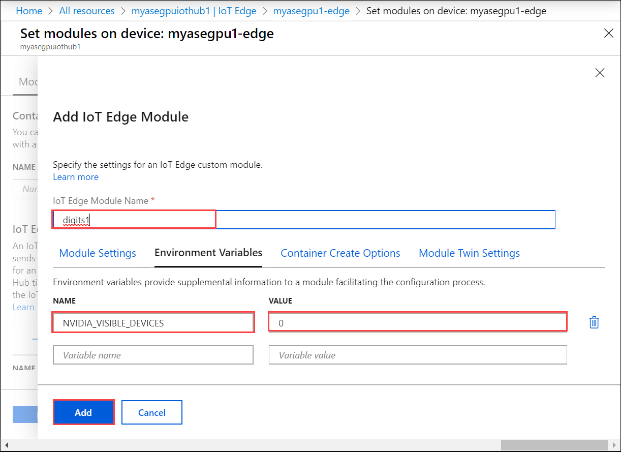 Configurer le module pour utiliser le GPU&nbsp;12