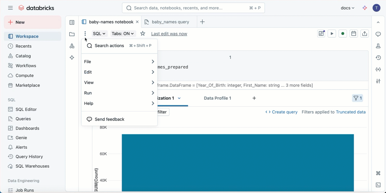 Accéder aux paramètres de format SQL personnalisés