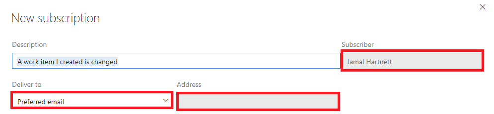 Capture d’écran de l’adresse e-mail préférée.