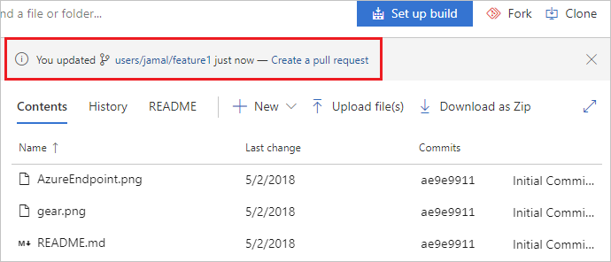 Créer une demande de tirage (pull request)